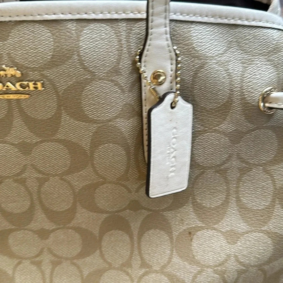 Coach Signature Drawstring Carryall Shoulder Bag F57842 TOTE BAG AUTHENTIC 100% - Picture 7 of 15